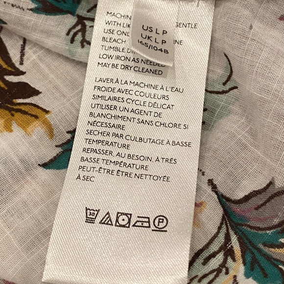 Anthropologie Ginevra Lace Babydoll Blouse Petite Large Lacey Top Floral Peplum - Picture 7 of 10